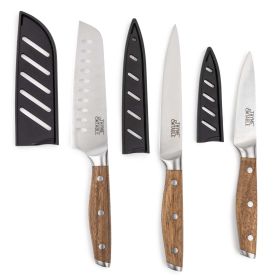 Thyme & Table Acacia Knives, 3-Piece Set