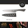 Thyme & Table Non-Stick Coated High Carbon Stainless Steel Carbon Chef's Knives, 3 Piece Set