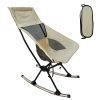 Portable Camping Rocking Chair 198LBS Weight Capacity Included Carry Bag High Back Rocker Chair For Patio Fishing Beach Lawn Travel